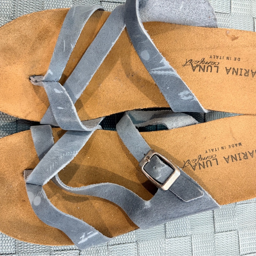 Marina Luna Blue Wedges